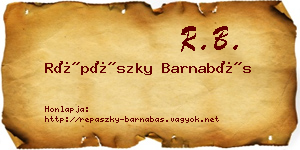Répászky Barnabás névjegykártya